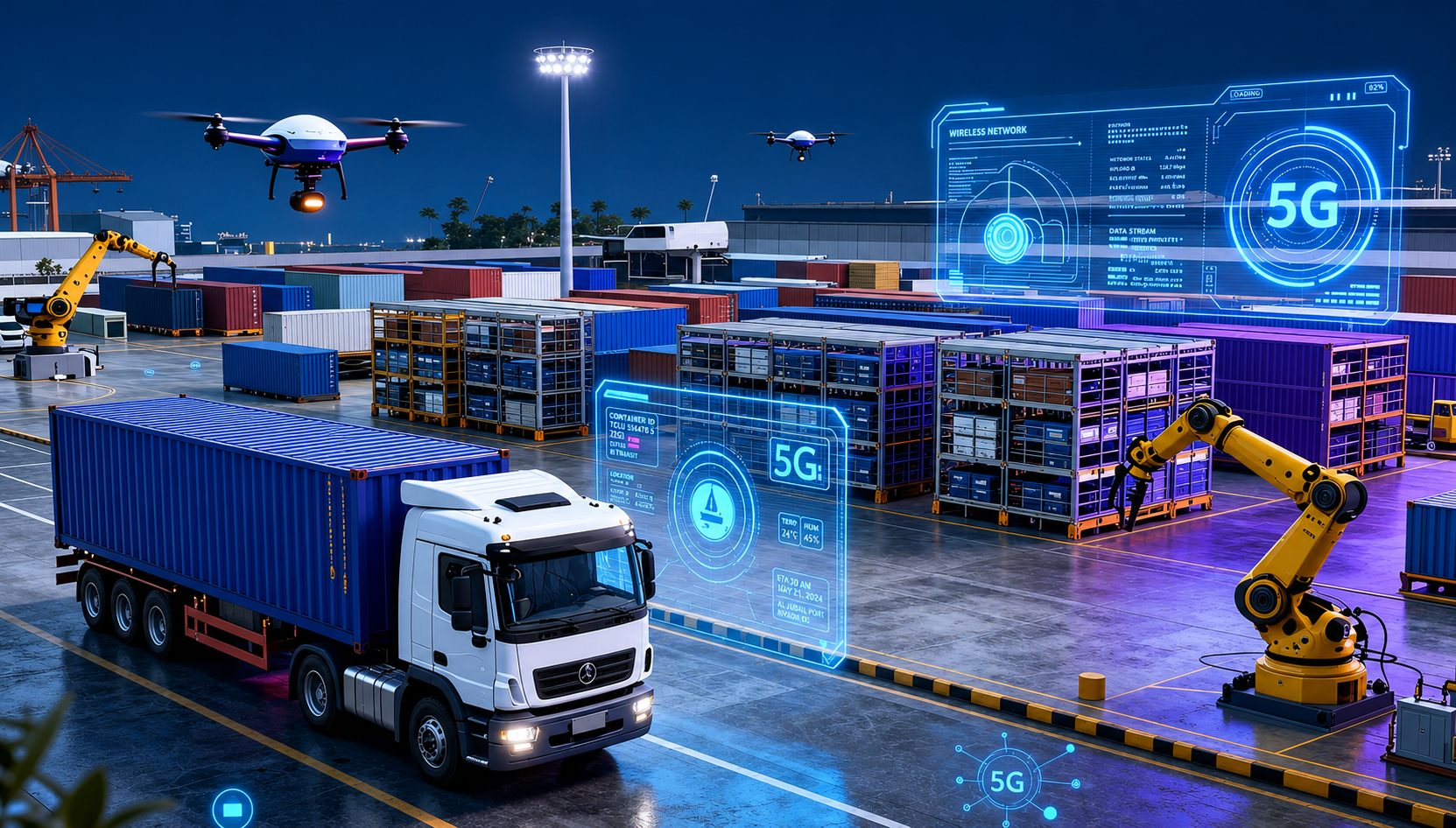 AI-powered Singapore port with autonomous cargo handling and 5G connectivity