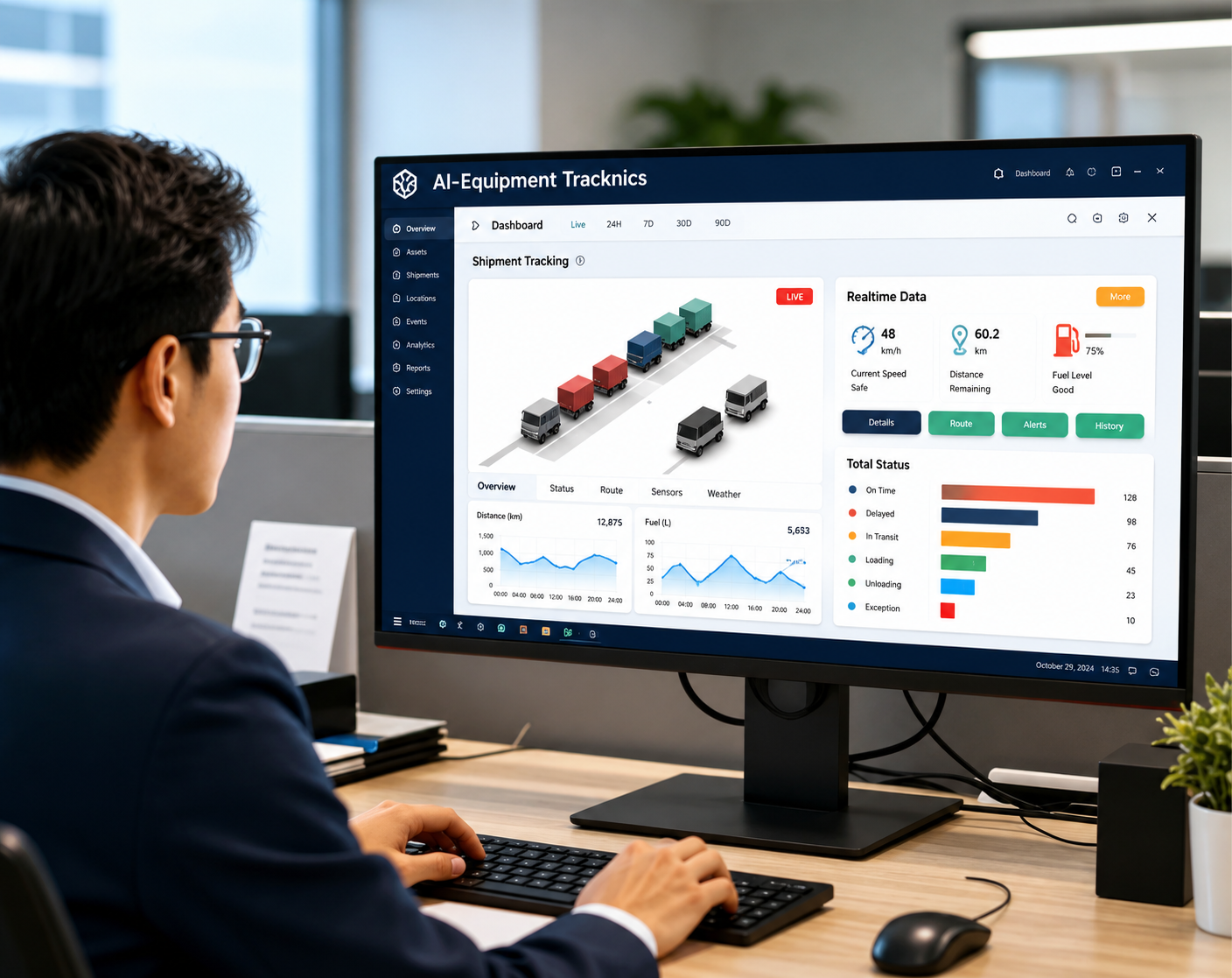 AI-powered shipment tracking dashboard with real-time logistics analytics