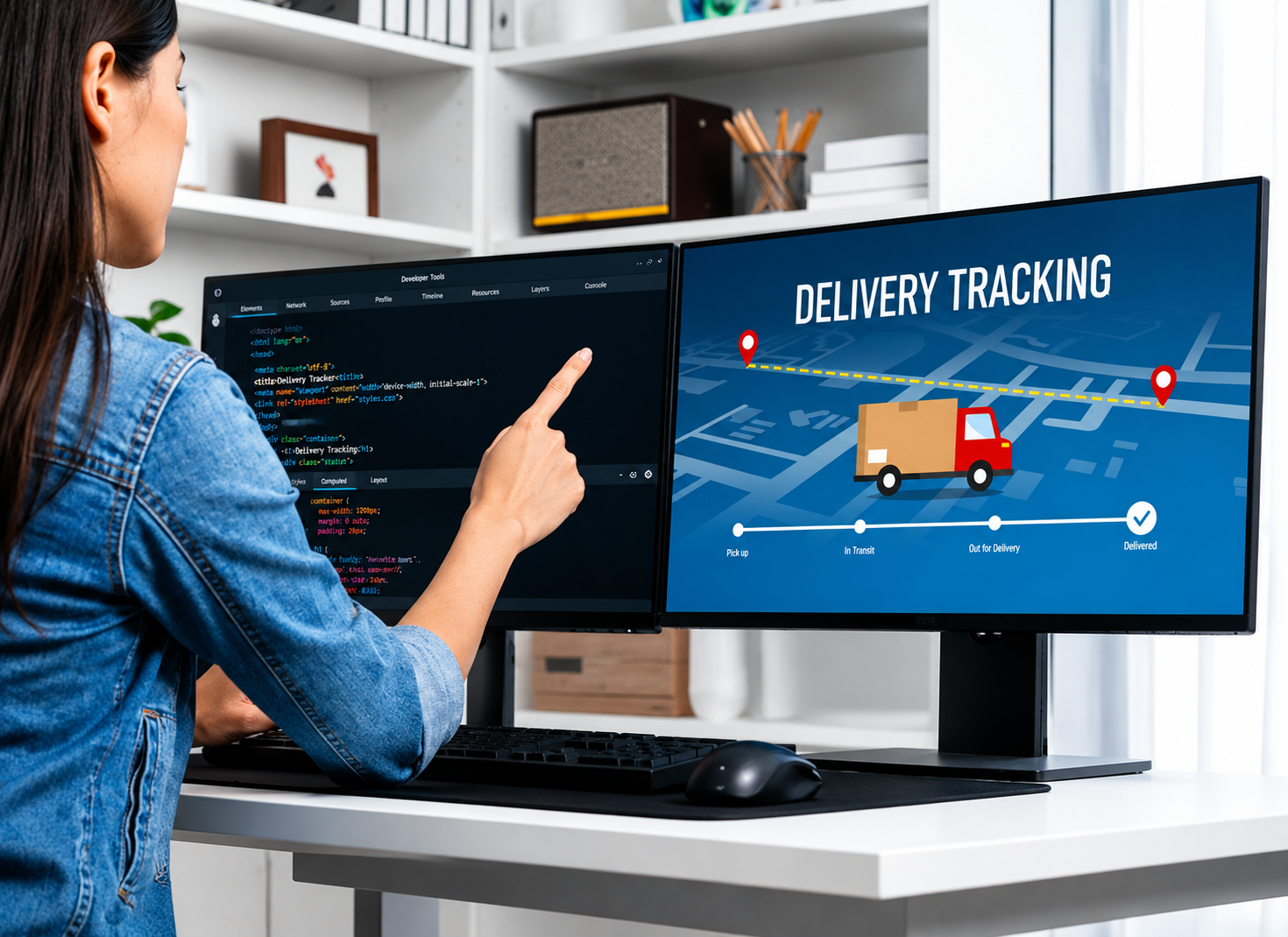 Tracking screen showing delivery status for international shipment